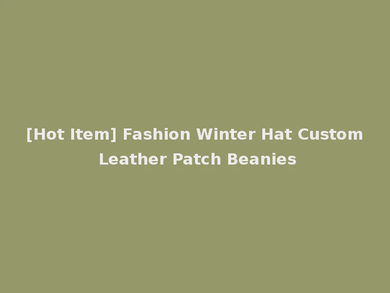 [Hot Item] Fashion Winter Hat Custom Leather Patch Beanies