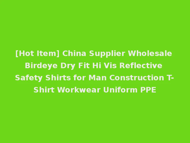 [Hot Item] China Supplier Wholesale Birdeye Dry Fit Hi Vis Reflective Safety Shirts for Man Construction T-Shirt Workwear Uniform PPE