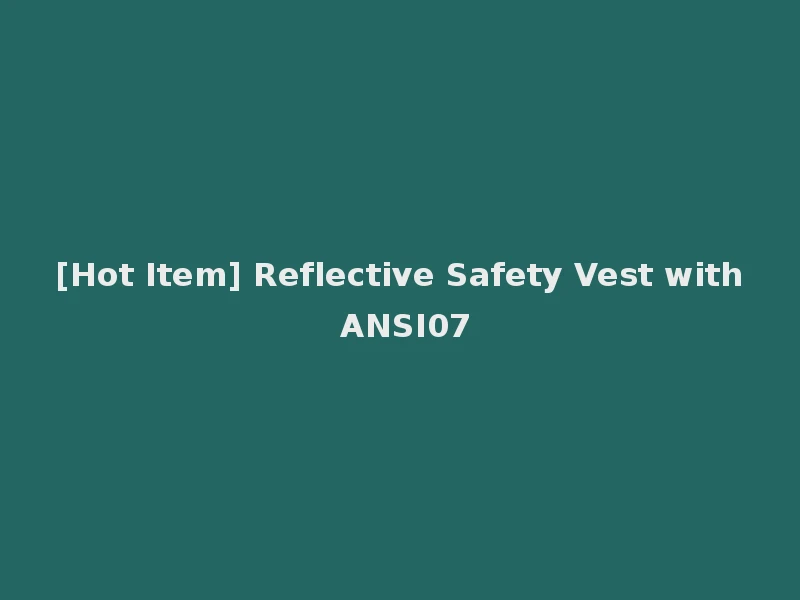 [Hot Item] Reflective Safety Vest with ANSI07