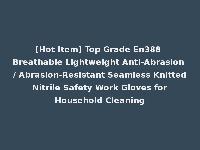 [Hot Item] Top Grade En388 Breathable Lightweight Anti-Abrasion / Abrasion-Resistant Seamless Knitted Nitrile Safety Work Gloves for Household Cleaning