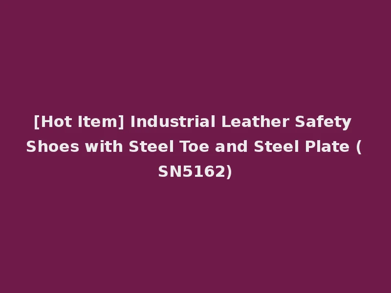 [Hot Item] Industrial Leather Safety Shoes with Steel Toe and Steel Plate (SN5162)