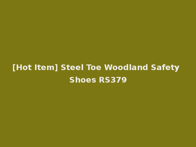 [Hot Item] Steel Toe Woodland Safety Shoes RS379