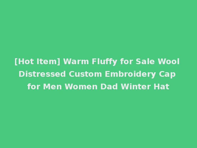 [Hot Item] Warm Fluffy for Sale Wool Distressed Custom Embroidery Cap for Men Women Dad Winter Hat