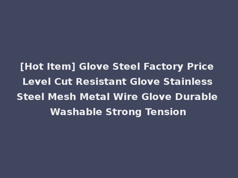 [Hot Item] Glove Steel Factory Price Level Cut Resistant Glove Stainless Steel Mesh Metal Wire Glove Durable Washable Strong Tension