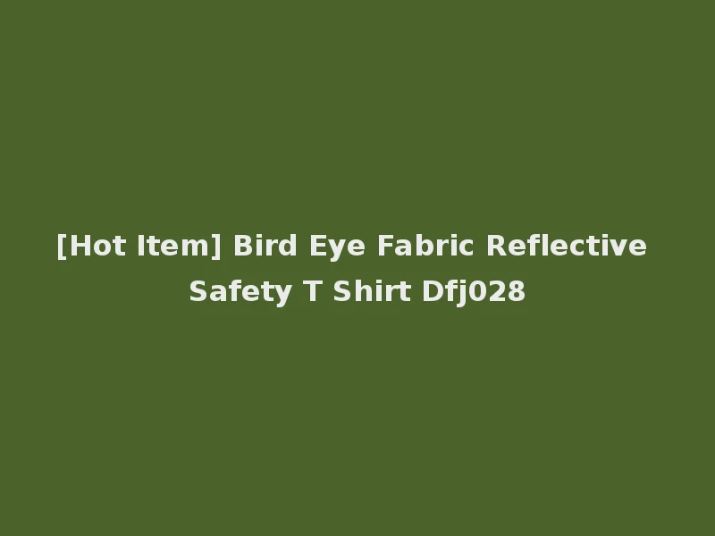[Hot Item] Bird Eye Fabric Reflective Safety T Shirt Dfj028