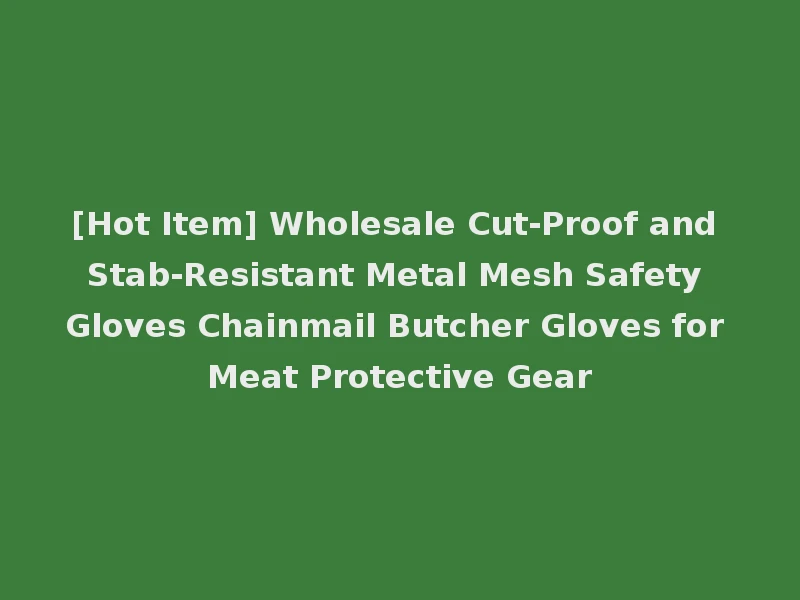 [Hot Item] Wholesale Cut-Proof and Stab-Resistant Metal Mesh Safety Gloves Chainmail Butcher Gloves for Meat Protective Gear