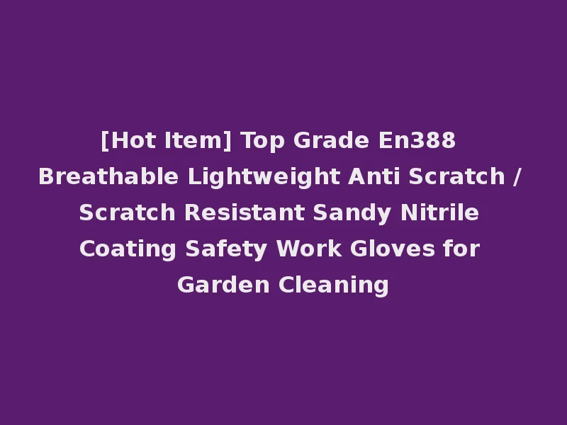[Hot Item] Top Grade En388 Breathable Lightweight Anti Scratch / Scratch Resistant Sandy Nitrile Coating Safety Work Gloves for Garden Cleaning