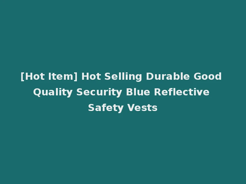 [Hot Item] Hot Selling Durable Good Quality Security Blue Reflective Safety Vests