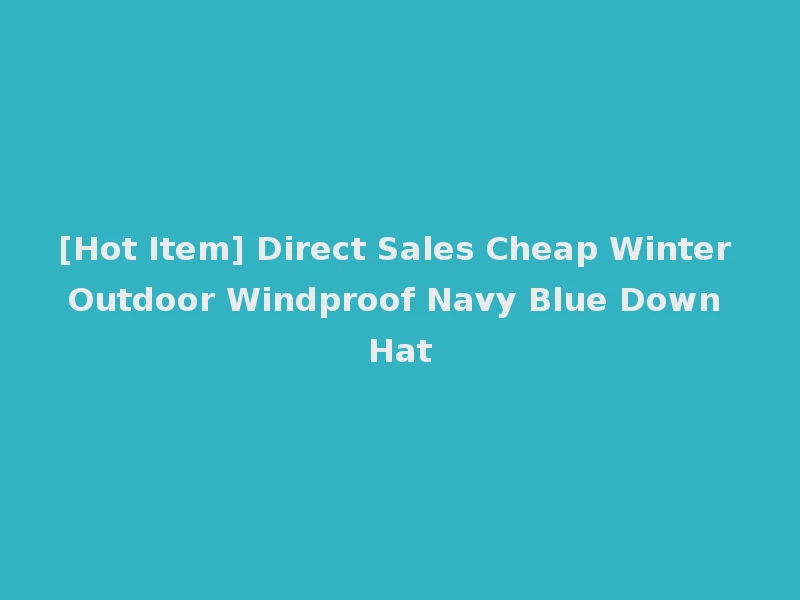 [Hot Item] Direct Sales Cheap Winter Outdoor Windproof Navy Blue Down Hat