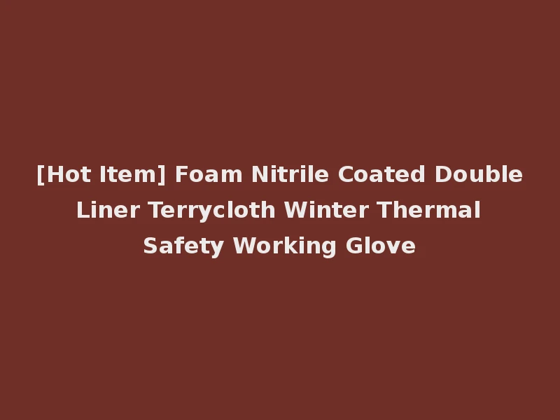 [Hot Item] Foam Nitrile Coated Double Liner Terrycloth Winter Thermal Safety Working Glove
