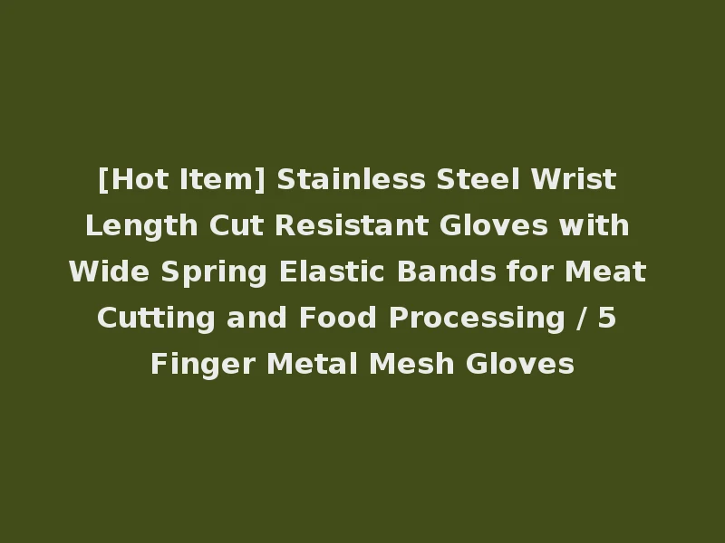 [Hot Item] Stainless Steel Wrist Length Cut Resistant Gloves with Wide Spring Elastic Bands for Meat Cutting and Food Processing / 5 Finger Metal Mesh Gloves