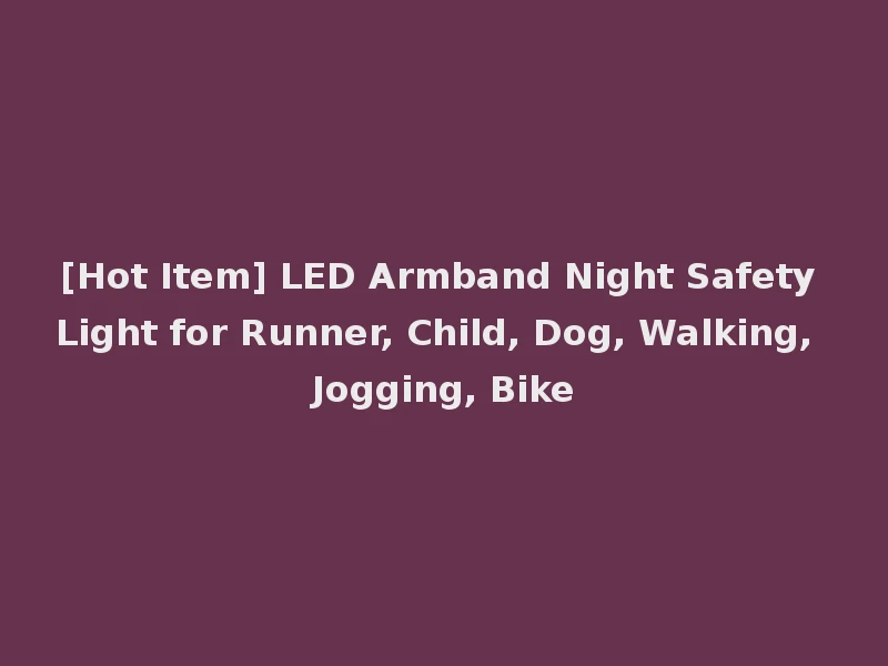 [Hot Item] LED Armband Night Safety Light for Runner, Child, Dog, Walking, Jogging, Bike