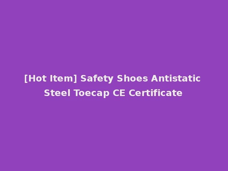 [Hot Item] Safety Shoes Antistatic Steel Toecap CE Certificate