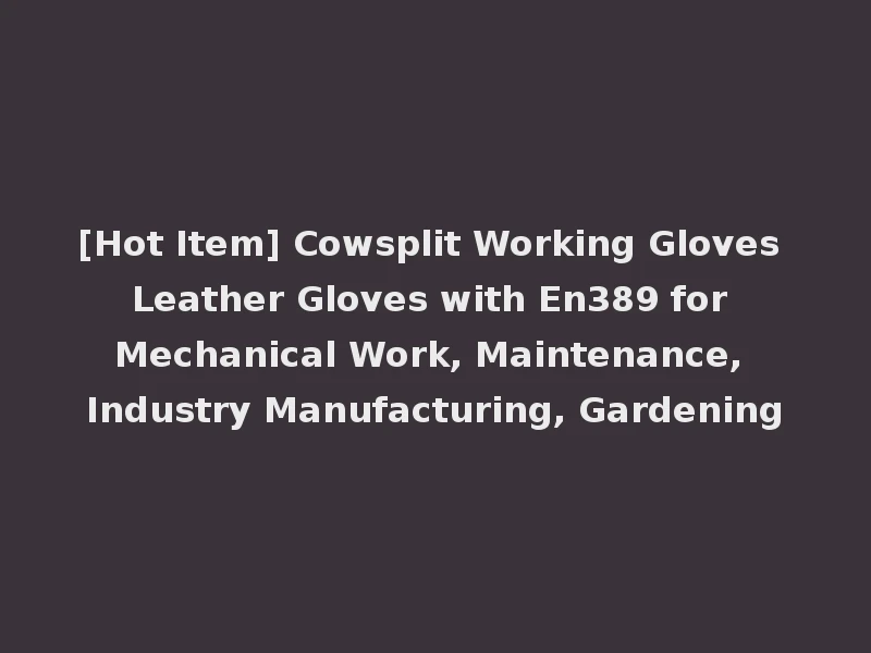[Hot Item] Cowsplit Working Gloves Leather Gloves with En389 for Mechanical Work, Maintenance, Industry Manufacturing, Gardening