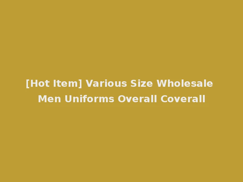 [Hot Item] Various Size Wholesale Men Uniforms Overall Coverall
