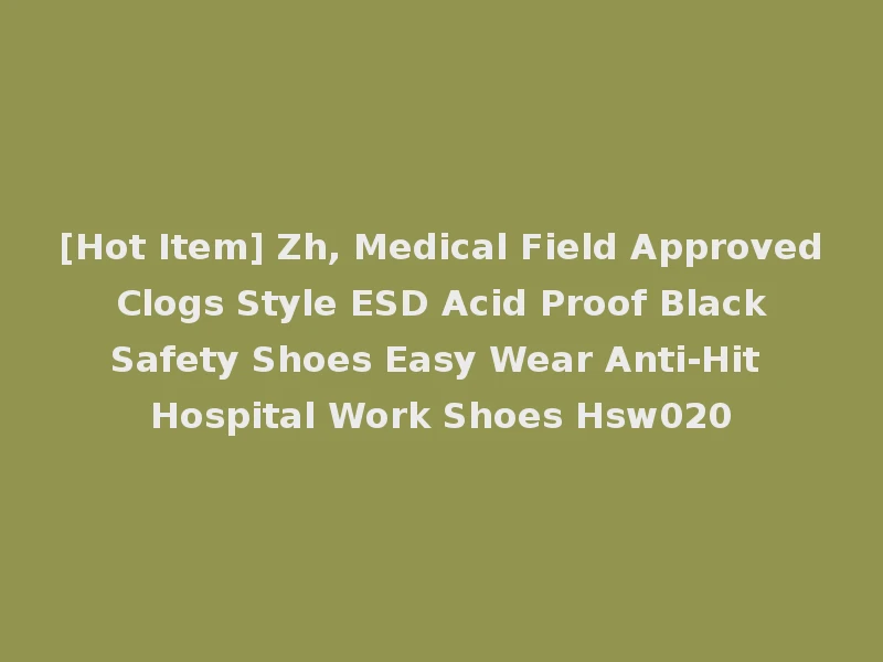 [Hot Item] Zh, Medical Field Approved Clogs Style ESD Acid Proof Black Safety Shoes Easy Wear Anti-Hit Hospital Work Shoes Hsw020
