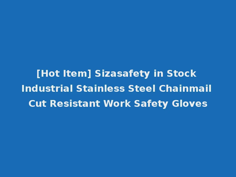 [Hot Item] Sizasafety in Stock Industrial Stainless Steel Chainmail Cut Resistant Work Safety Gloves