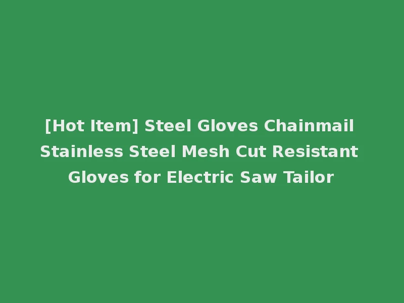 [Hot Item] Steel Gloves Chainmail Stainless Steel Mesh Cut Resistant Gloves for Electric Saw Tailor