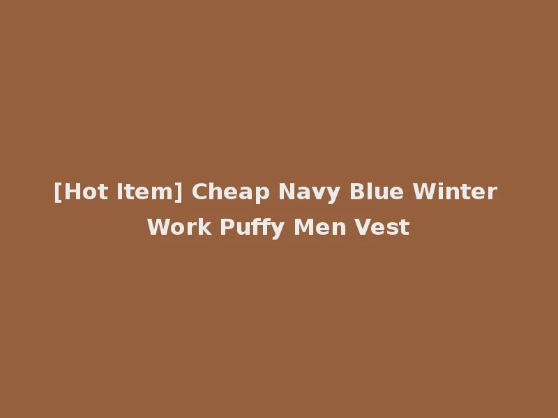 [Hot Item] Cheap Navy Blue Winter Work Puffy Men Vest
