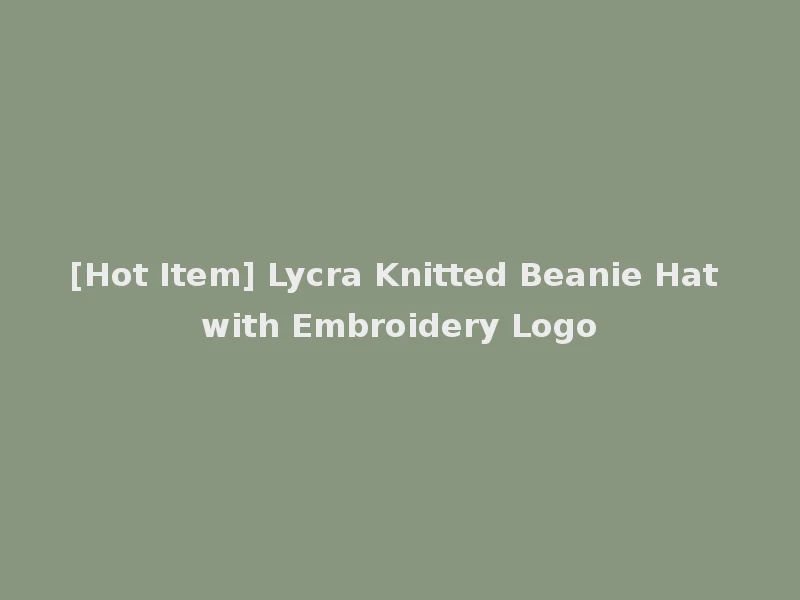 [Hot Item] Lycra Knitted Beanie Hat with Embroidery Logo