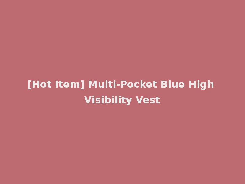 [Hot Item] Multi-Pocket Blue High Visibility Vest