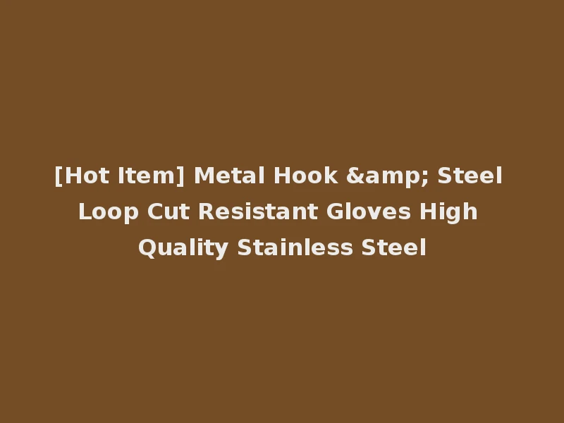 [Hot Item] Metal Hook & Steel Loop Cut Resistant Gloves High Quality Stainless Steel