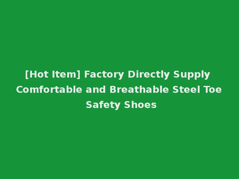[Hot Item] Factory Directly Supply Comfortable and Breathable Steel Toe Safety Shoes