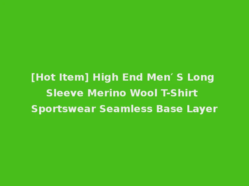 [Hot Item] High End Men′ S Long Sleeve Merino Wool T-Shirt Sportswear Seamless Base Layer