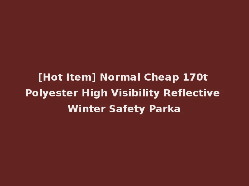 [Hot Item] Normal Cheap 170t Polyester High Visibility Reflective Winter Safety Parka