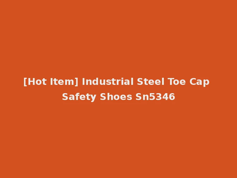 [Hot Item] Industrial Steel Toe Cap Safety Shoes Sn5346