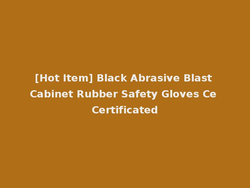 [Hot Item] Black Abrasive Blast Cabinet Rubber Safety Gloves Ce Certificated