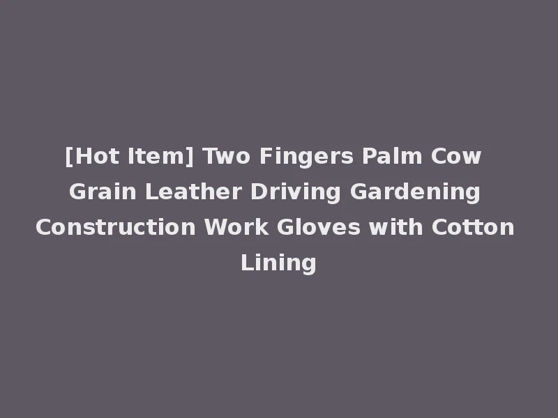 [Hot Item] Two Fingers Palm Cow Grain Leather Driving Gardening Construction Work Gloves with Cotton Lining