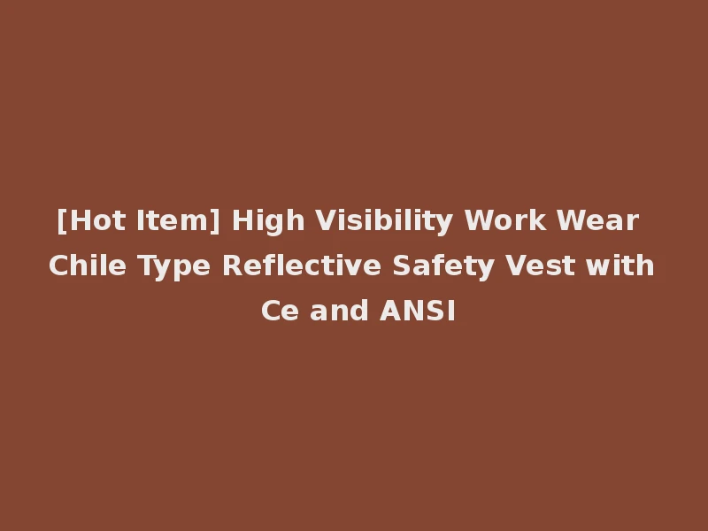 [Hot Item] High Visibility Work Wear Chile Type Reflective Safety Vest with Ce and ANSI