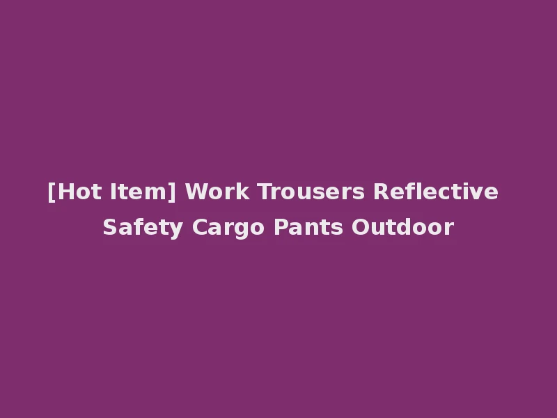 [Hot Item] Work Trousers Reflective Safety Cargo Pants Outdoor