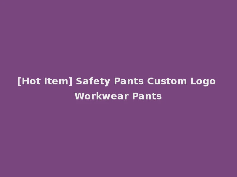 [Hot Item] Safety Pants Custom Logo Workwear Pants
