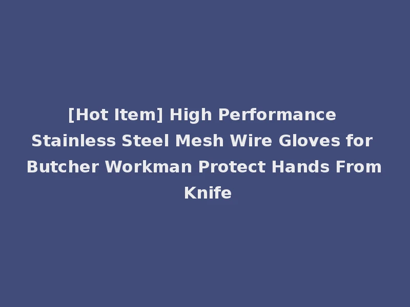 [Hot Item] High Performance Stainless Steel Mesh Wire Gloves for Butcher Workman Protect Hands From Knife