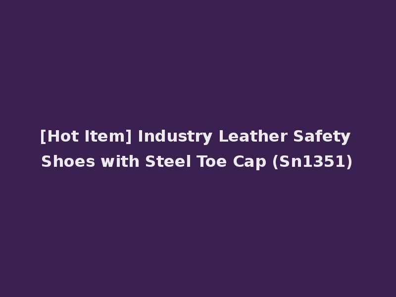 [Hot Item] Industry Leather Safety Shoes with Steel Toe Cap (Sn1351)
