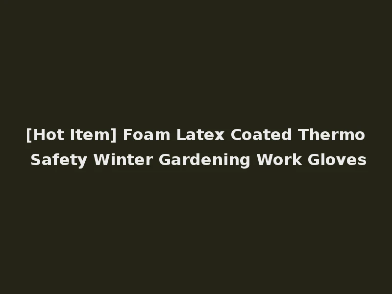 [Hot Item] Foam Latex Coated Thermo Safety Winter Gardening Work Gloves