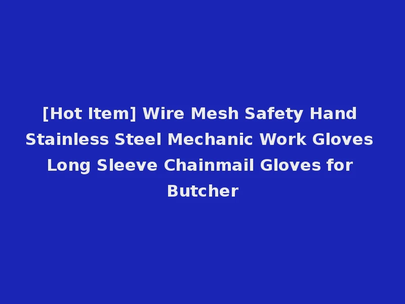 [Hot Item] Wire Mesh Safety Hand Stainless Steel Mechanic Work Gloves Long Sleeve Chainmail Gloves for Butcher
