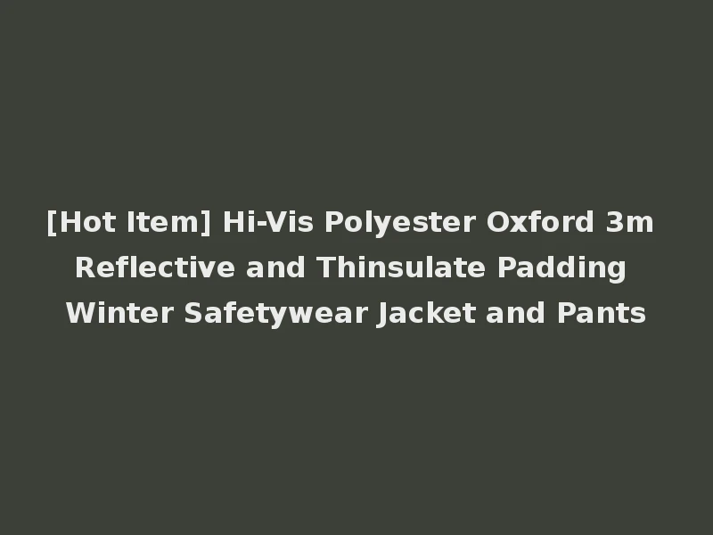 [Hot Item] Hi-Vis Polyester Oxford 3m Reflective and Thinsulate Padding Winter Safetywear Jacket and Pants