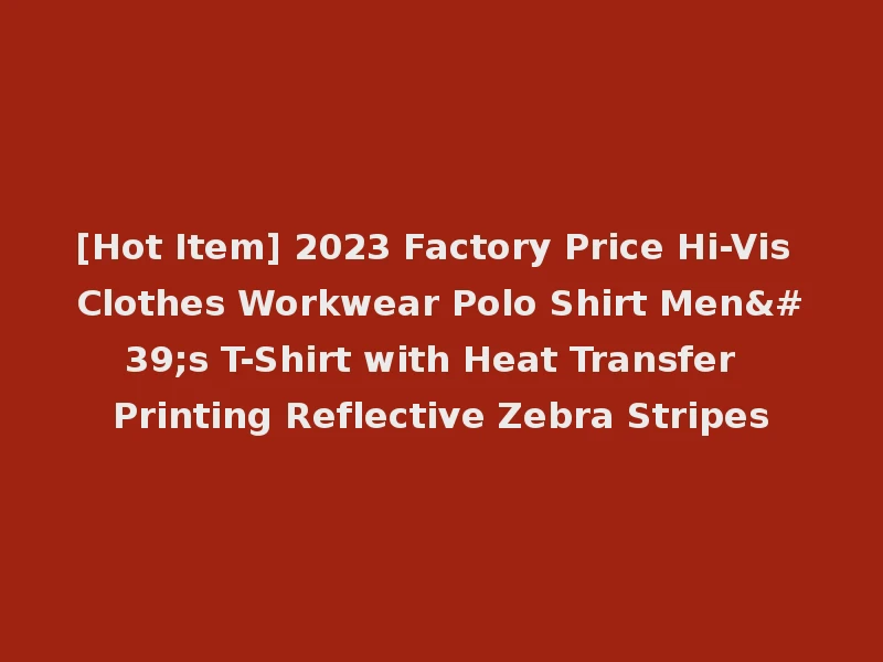 [Hot Item] 2023 Factory Price Hi-Vis Clothes Workwear Polo Shirt Men's T-Shirt with Heat Transfer Printing Reflective Zebra Stripes