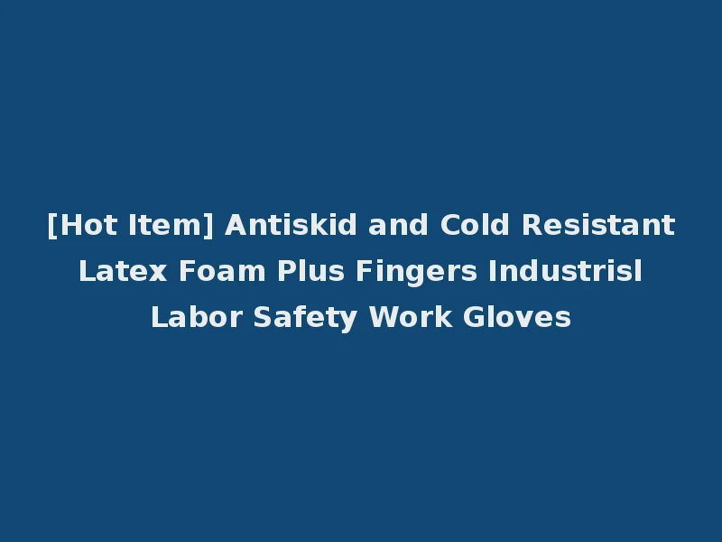 [Hot Item] Antiskid and Cold Resistant Latex Foam Plus Fingers Industrisl Labor Safety Work Gloves