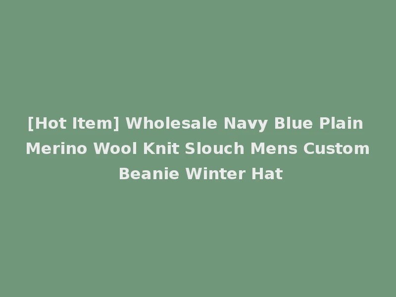 [Hot Item] Wholesale Navy Blue Plain Merino Wool Knit Slouch Mens Custom Beanie Winter Hat