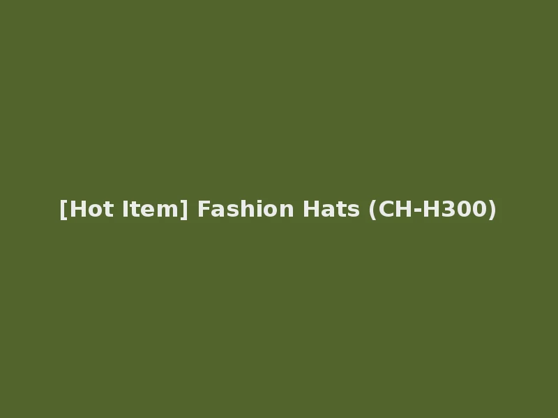 [Hot Item] Fashion Hats (CH-H300)