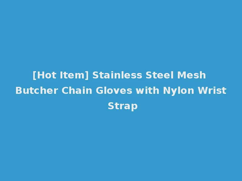 [Hot Item] Stainless Steel Mesh Butcher Chain Gloves with Nylon Wrist Strap