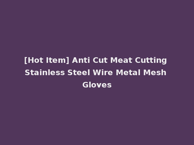 [Hot Item] Anti Cut Meat Cutting Stainless Steel Wire Metal Mesh Gloves