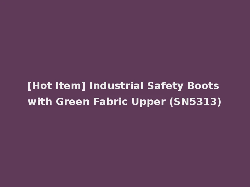 [Hot Item] Industrial Safety Boots with Green Fabric Upper (SN5313)