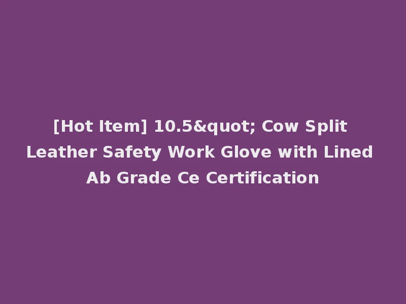 [Hot Item] 10.5" Cow Split Leather Safety Work Glove with Lined Ab Grade Ce Certification