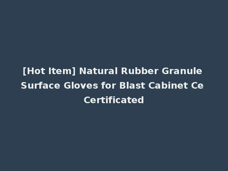[Hot Item] Natural Rubber Granule Surface Gloves for Blast Cabinet Ce Certificated