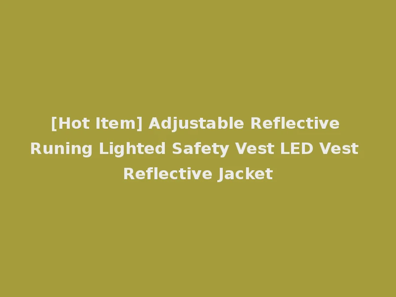 [Hot Item] Adjustable Reflective Runing Lighted Safety Vest LED Vest Reflective Jacket